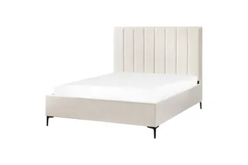 Dubbelsäng Sezanne med lamellram Vit-Svart, 160x200 cm - Vit-Svart, 160x200 cm - Möbler - Sovrum - Sängar - Sängar med förvaring