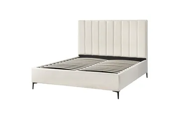 Dubbelsäng Sezanne med lamellram Vit-Svart, 180x200 cm - Vit-Svart, 180x200 cm - Möbler - Sovrum - Sängar - Sängar med förvaring