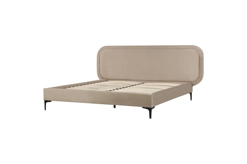 Dubbelsäng Suzette med lamellram Beige, 160x200 cm - Beige, 160x200 cm - Möbler - Sovrum - Sängram & sängstomme