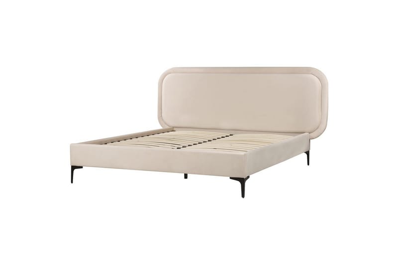 Dubbelsäng Suzette med lamellram Ljusbeige, 160x200 cm - Ljusbeige, 160x200 cm - Möbler - Sovrum - Sängar - Ramsäng