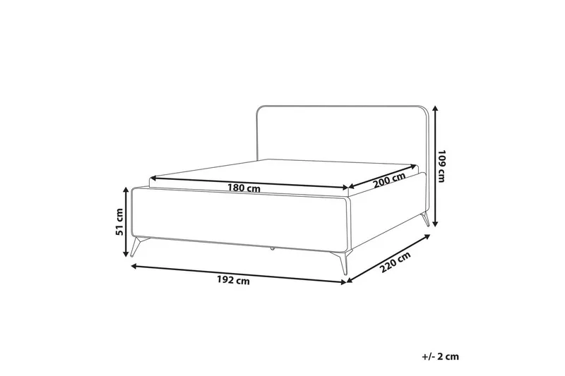 Dubbelsäng Valognes med lamellram 180x200 cm - 180x200 cm - Möbler - Sovrum - Sängar - Ramsäng