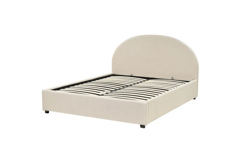 Dubbelsäng Vaucluse med förvaring Beige, 160x200 cm, Polyester - Beige, 160x200 cm, Polyester - Möbler - Sovrum - Sängar - Sängar med förvaring