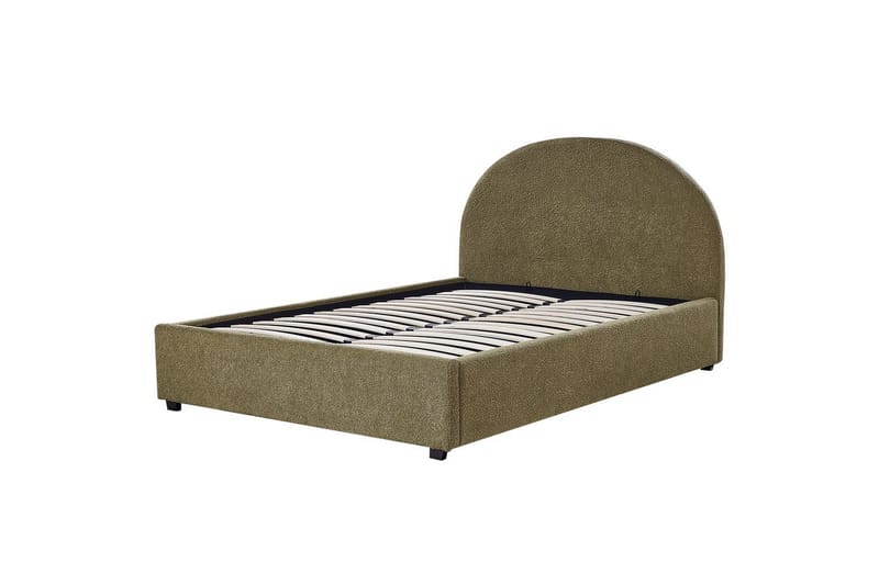 Dubbelsäng Vaucluse med förvaring Grön, 140x200 cm, Bouclé - Grön, 140x200 cm, Bouclé - Möbler - Sovrum - Sängar - Sängar med förvaring