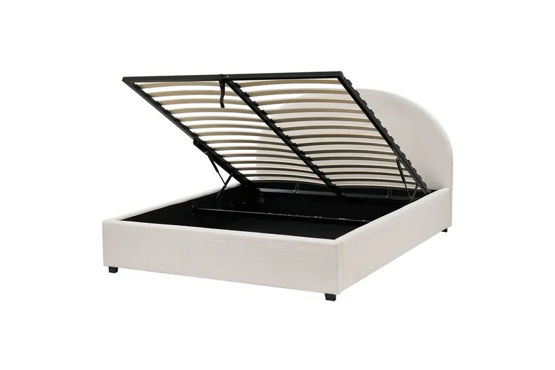 Dubbelsäng Vaucluse med förvaring Ljusbeige, 160x200 cm, Polyester, Ljusbeige, 160x200 cm, Polyester