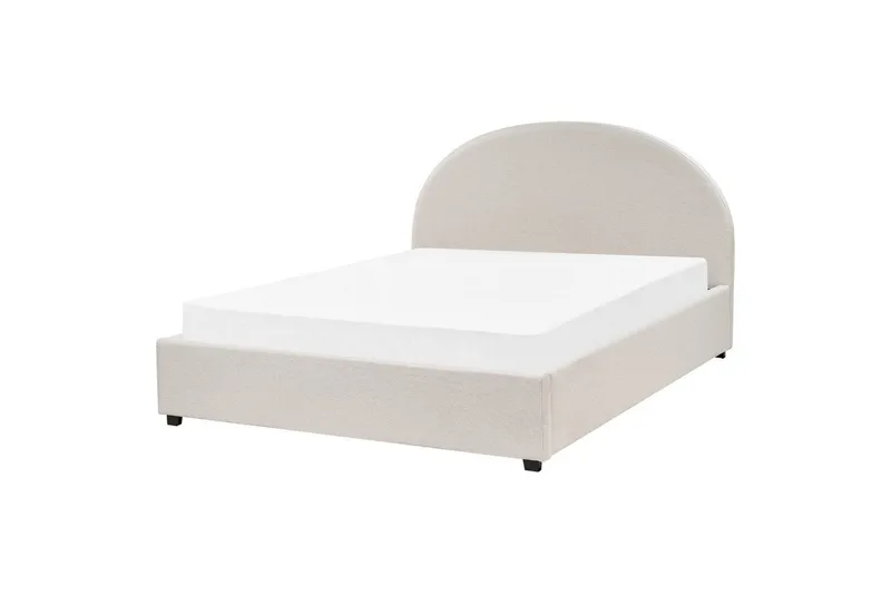 Dubbelsäng Vaucluse med förvaring Ljusbeige, 160x200 cm, Polyester - Ljusbeige, 160x200 cm, Polyester - Möbler - Sovrum - Sängar - Sängar med förvaring