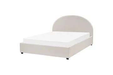Dubbelsäng Vaucluse med förvaring Ljusbeige, 160x200 cm, Polyester - Ljusbeige, 160x200 cm, Polyester - Möbler - Sovrum - Sängar - Sängar med förvaring