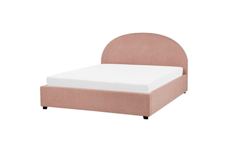Dubbelsäng Vaucluse med förvaring Rosa, 180x200 cm, Bouclé - Rosa, 180x200 cm, Bouclé - Möbler - Sovrum - Sängar - Sängar med förvaring