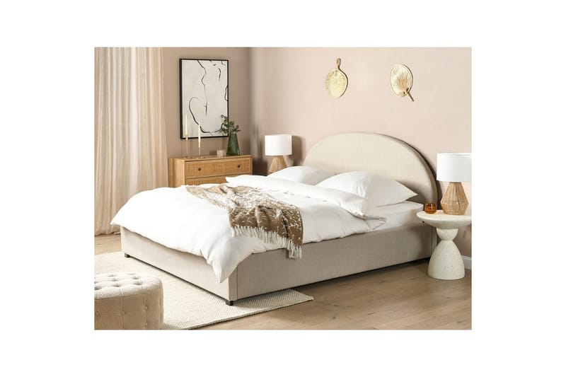 Dubbelsäng Vaucluse med förvaring Sandeige, 180x200 cm, Polyester - Sandeige, 180x200 cm, Polyester - Möbler - Sovrum - Sängar - Sängar med förvaring