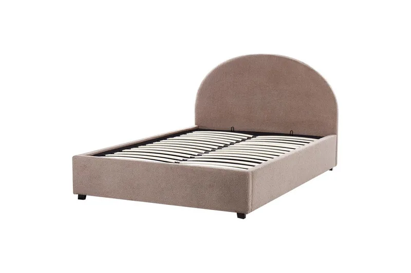 Dubbelsäng Vaucluse med förvaring Taupe, 140x200 cm, Bouclé - Taupe, 140x200 cm, Bouclé - Möbler - Sovrum - Sängar - Sängar med förvaring