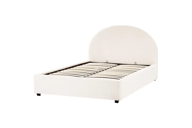 Dubbelsäng Vaucluse med förvaring Vit, 140x200 cm, Bouclé - Vit, 140x200 cm, Bouclé - Möbler - Sovrum - Sängar - Sängar med förvaring