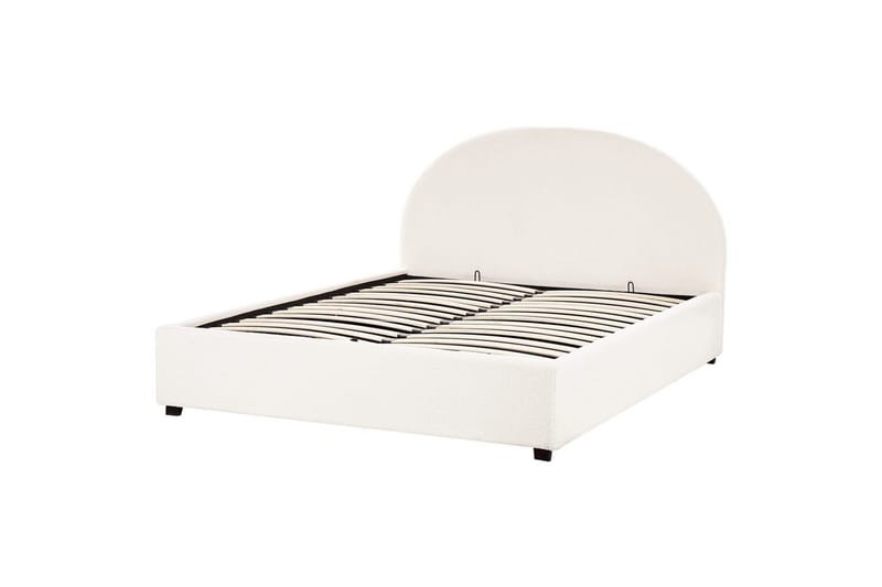 Dubbelsäng Vaucluse med förvaring Vit, 160x200 cm, Bouclé - Vit, 160x200 cm, Bouclé - Möbler - Sovrum - Sängar - Sängar med förvaring