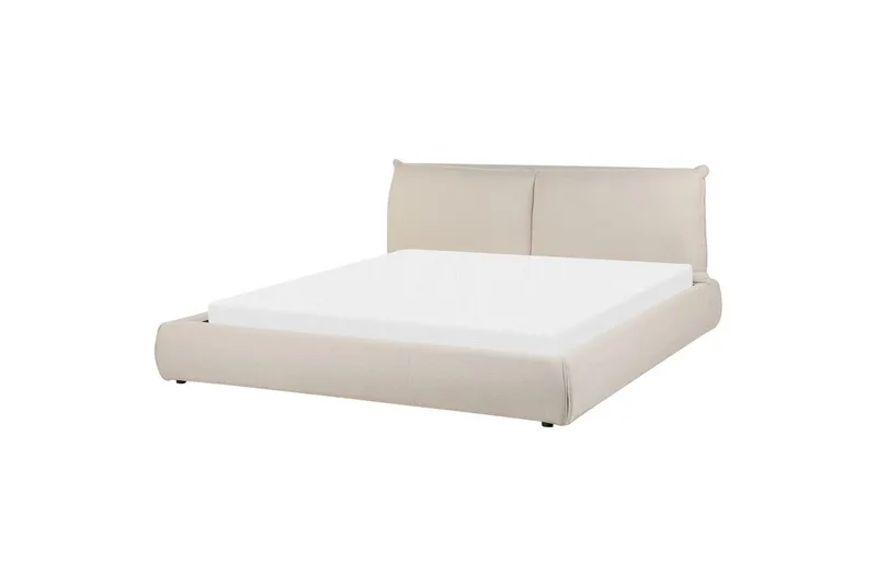 Dubbelsäng Vinay med lamellram Beige, 180x200 cm, Beige, 180x200 cm