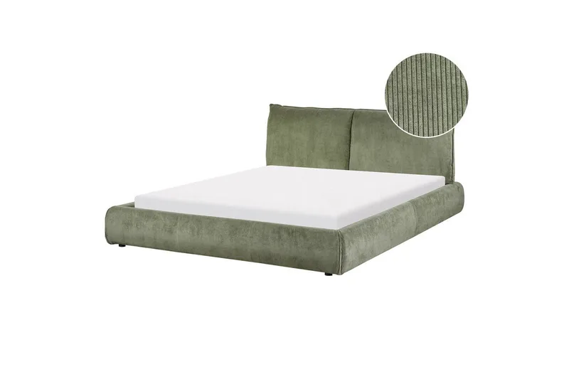 Dubbelsäng Vinay med lamellram Grön, 160x200 cm, Grön, 160x200 cm