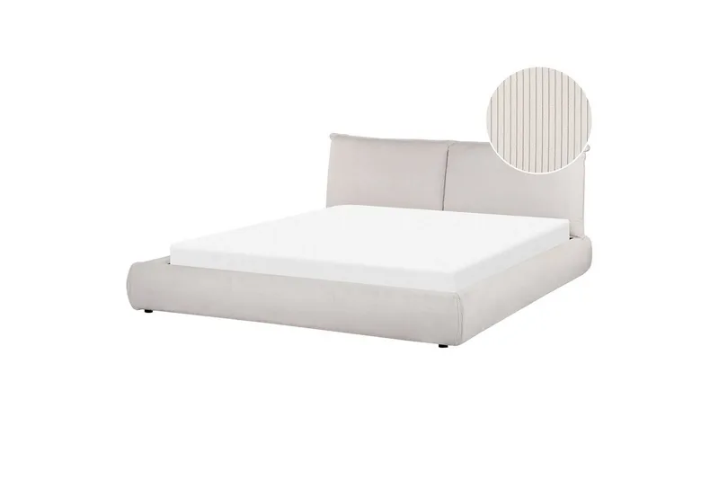 Dubbelsäng Vinay med lamellram Ljusbeige, 180x200 cm, Ljusbeige, 180x200 cm