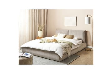 Dubbelsäng Vinay med lamellram Taupe, 160x200 cm - Taupe, 160x200 cm - Möbler - Sovrum - Sängar - Ramsäng