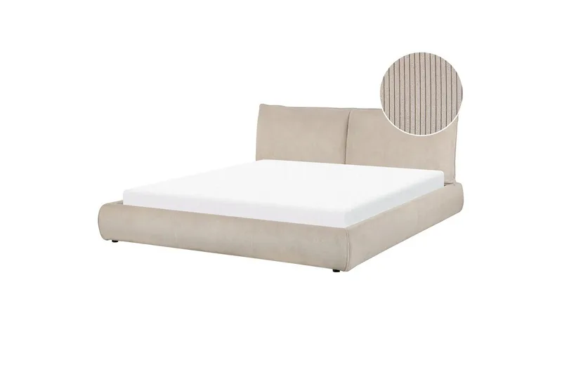Dubbelsäng Vinay med lamellram Taupe, 180x200 cm - Taupe, 180x200 cm - Möbler - Sovrum - Sängar - Ramsäng
