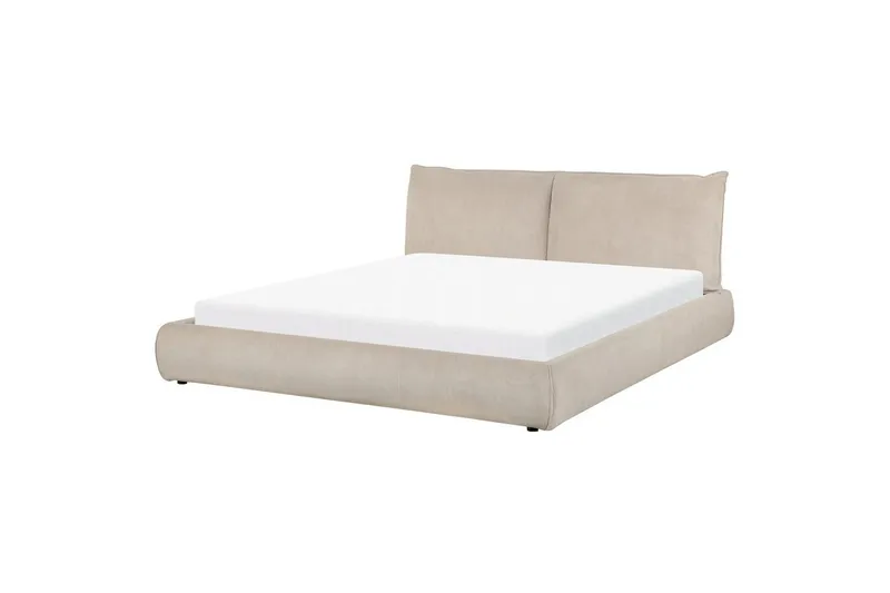 Dubbelsäng Vinay med lamellram Taupe, 180x200 cm - Taupe, 180x200 cm - Möbler - Sovrum - Sängar - Ramsäng