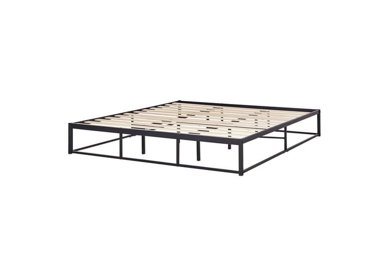 Dubbelsäng Viry med lamellram Svart, 180x200 cm - Svart, 180x200 cm - Möbler - Sovrum - Sängram & sängstomme