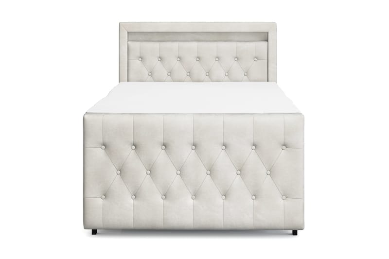 ELIO Light Sängpaket 120x200 med Förvaring LED-belysning - Beige - Möbler - Sovrum - Sängar - Komplett Sängpaket