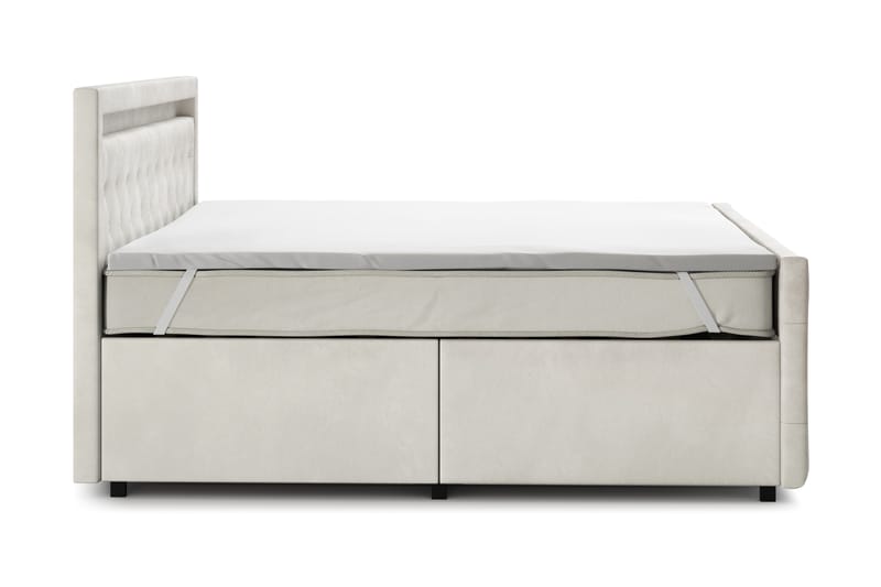 ELIO Light Sängpaket 180x200 med Förvaring LED-belysning - Beige - Möbler - Sovrum - Sängar - Komplett Sängpaket
