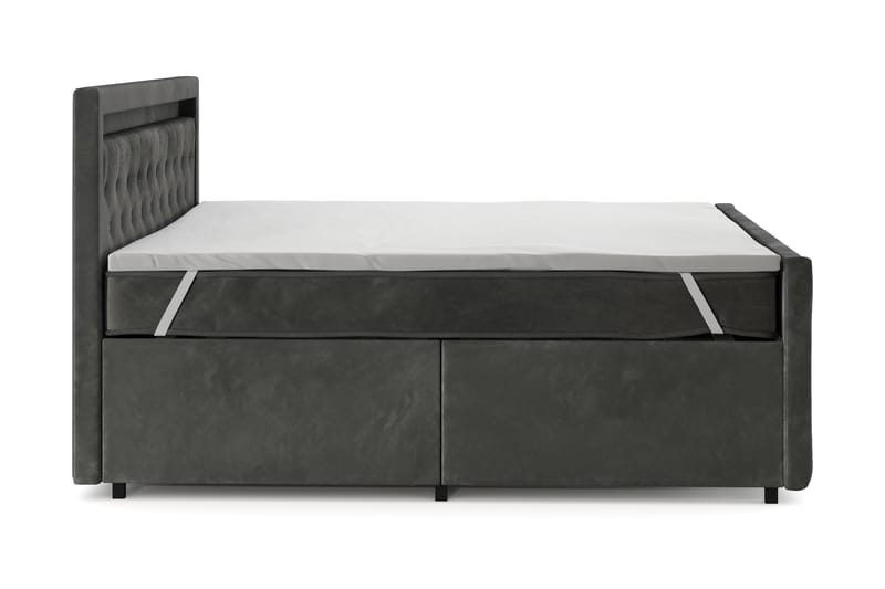 ELIO Light Sängpaket 180x200 med Förvaring LED-belysning - Grå - Möbler - Sovrum - Sängar - Komplett Sängpaket