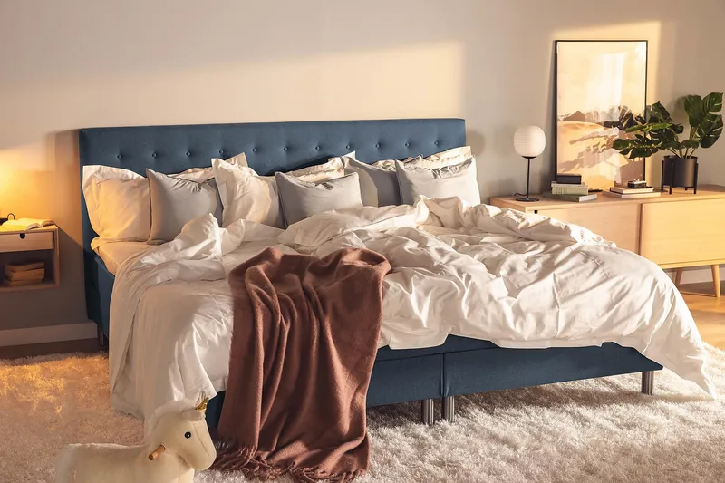 Ella Familjesäng Sängpaket 240x200  cm - (+Fler val) Mörkblå - Möbler - Sovrum - Sängar - Komplett Sängpaket