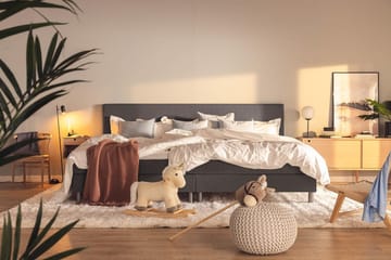 Ella Familjesäng Sängpaket 280x200  cm - (+Fler val) Mörkgrå - Möbler - Sovrum - Sängar - Komplett Sängpaket