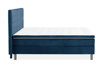 Ella Sängpaket 160x200 cm Knapp Gavel - Mörkblå/Sammet - Möbler - Sovrum - Sängar - Komplett Sängpaket