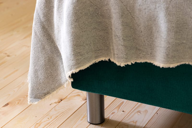 Ella Sängpaket 160x200 cm Knapp Gavel - Mörkgrön/Sammet - Möbler - Sovrum - Sängar - Komplett Sängpaket