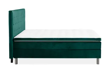 Ella Sängpaket 180x200 cm Knapp Gavel - Mörkgrön/Sammet - Möbler - Sovrum - Sängar - Komplett Sängpaket