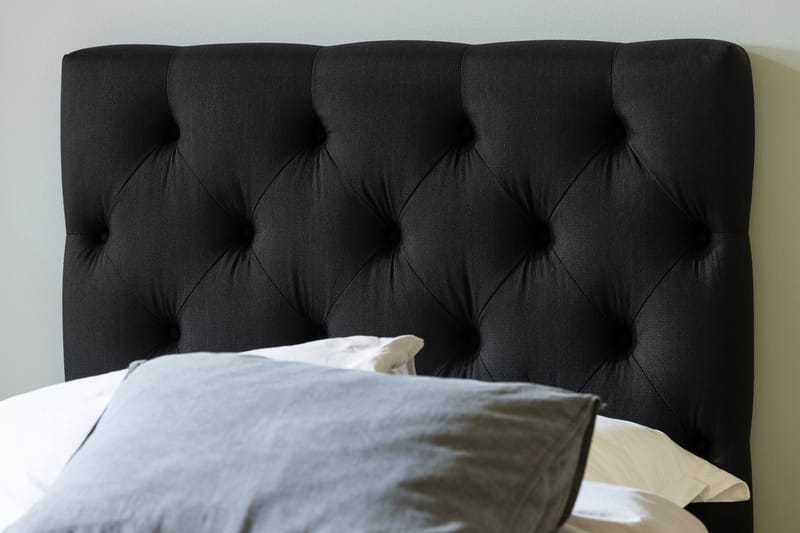Ella Sängpaket 90x200 cm Djuphäftad Gavel - Svart - Möbler - Sovrum - Sängar - Komplett Sängpaket