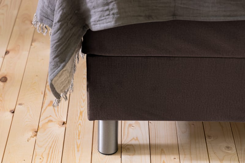 Ella Sängpaket 90x200 cm Knapp Gavel - Brun/Sammet - Möbler - Sovrum - Sängar - Komplett Sängpaket