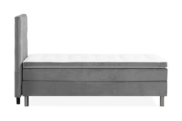 Ella Sängpaket 90x200 cm Knapp Gavel - Ljusgrå/Sammet - Möbler - Sovrum - Sängar - Komplett Sängpaket