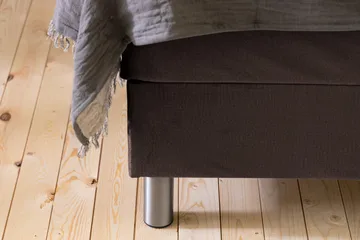 Ella Sängpaket 90x200 cm Rutig Gavel - Brun/Sammet - Möbler - Sovrum - Sängar - Komplett Sängpaket