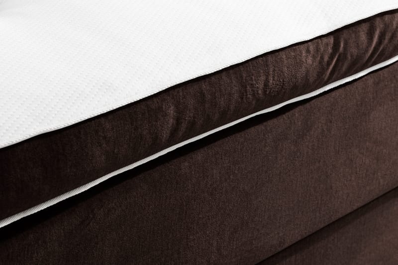 Ella Sängpaket 90x200 cm Rutig Gavel - Brun/Sammet - Möbler - Sovrum - Sängar - Komplett Sängpaket