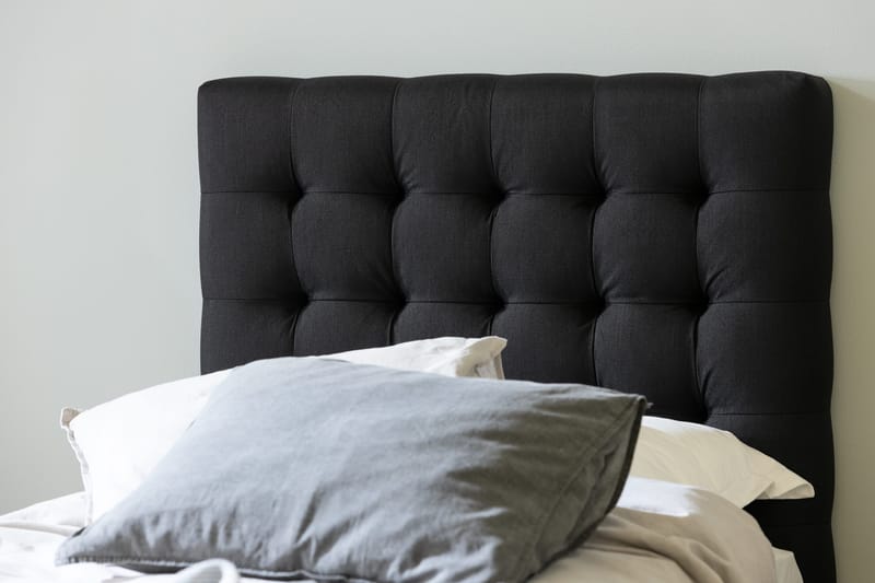 Ella Sängpaket 90x200 cm Rutig Gavel - Svart - Möbler - Sovrum - Sängar - Komplett Sängpaket