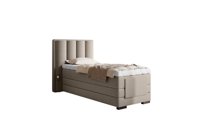 Banti Ställbar Kontinentalsäng 90x200 cm, Beige