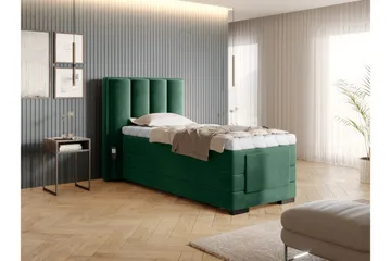 Banti Ställbar Kontinentalsäng 90x200 cm - Grön - Möbler - Sovrum - Sängar - Enkelsängar