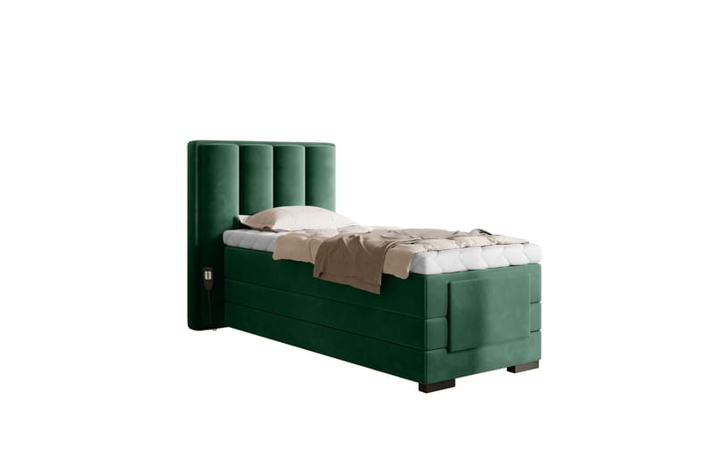 Banti Ställbar Kontinentalsäng 90x200 cm - Grön - Möbler - Sovrum - Sängar - Enkelsängar