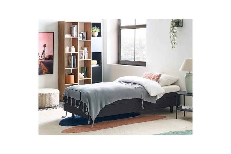 Enkelsäng Duke Grå-Svart - Grå-Svart - Möbler - Sovrum - Sängar - Ställbara sängar