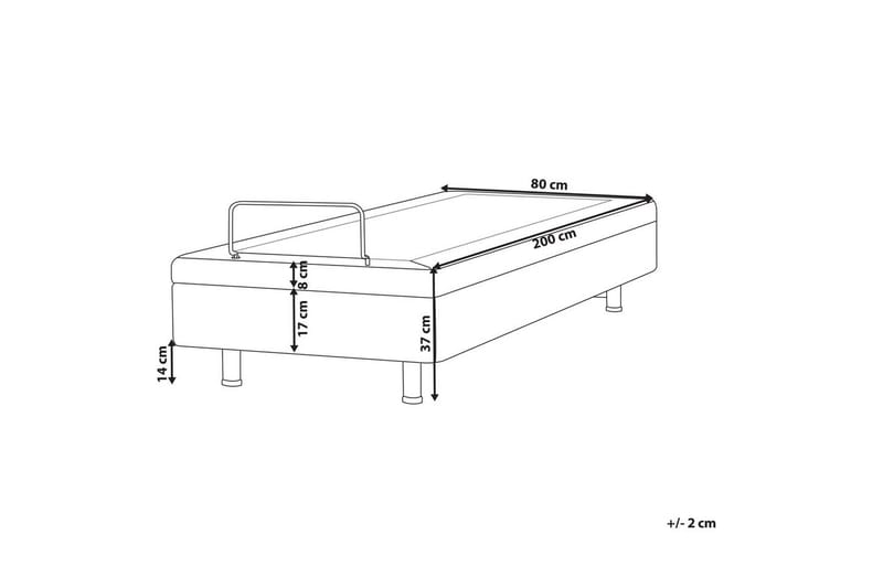 Enkelsäng Duke II Beige-Svart, 80x200 cm - Beige-Svart, 80x200 cm - Möbler - Sovrum - Sängar - Ställbara sängar