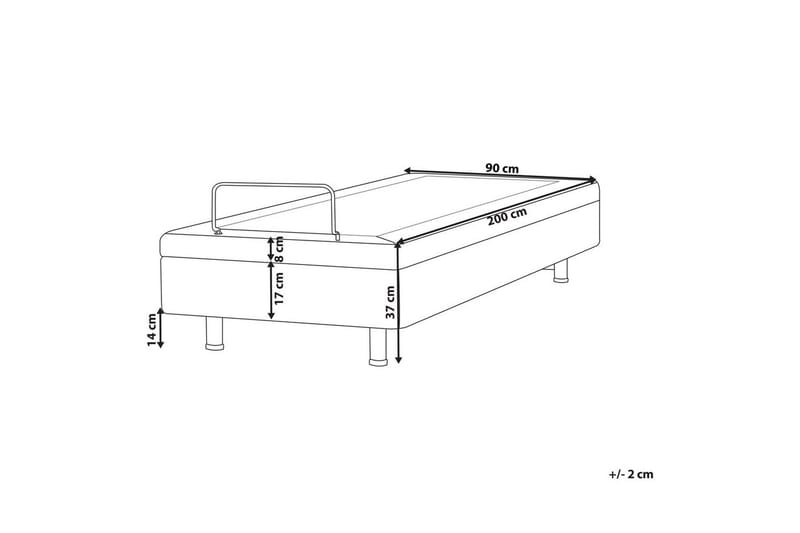 Enkelsäng Duke II Ljusbeige, 90x200 cm - Ljusbeige, 90x200 cm - Möbler - Sovrum - Sängar - Ställbara sängar