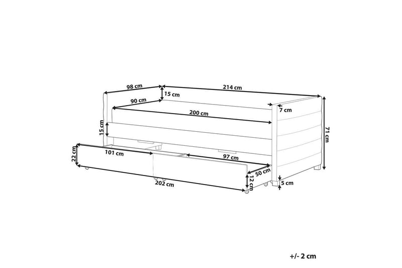 Enkelsäng Marray med förvaring Svart - Svart - Möbler - Sovrum - Sängar - Sängar med förvaring