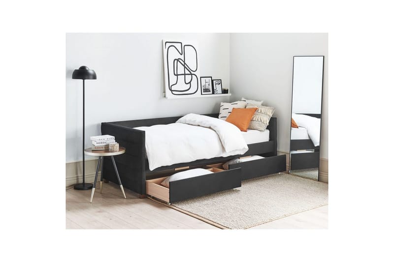 Enkelsäng Marray med förvaring Svart - Svart - Möbler - Sovrum - Sängar - Sängar med förvaring
