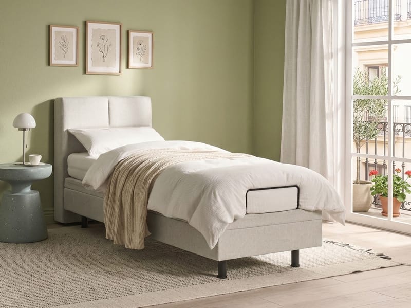 Enkelsäng Viceroy 80x200 cm - Ljusbeige - Möbler - Sovrum - Sängar - Ställbara sängar