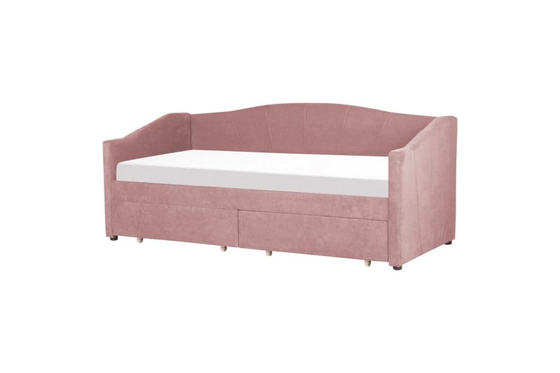 Enkelsäng Vittel med förvaring Rosa - Rosa - Möbler - Sovrum - Sängar - Sängar med förvaring