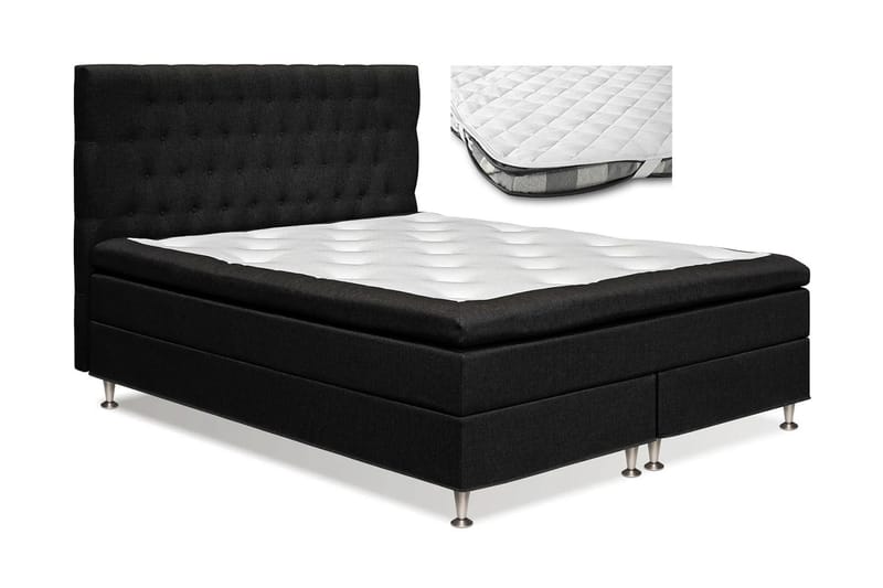 FELICIA Sängpaket 160x200 + Madrasskydd - Svart - Möbler - Sovrum - Sängar - Komplett Sängpaket