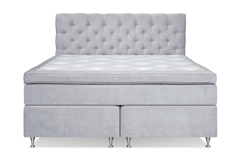 FLORENS Sängpaket 160x200 Fast/Medium + Madrasskydd - (+Fler val) 160x200 cm Ljusgrå - Möbler - Sovrum - Sängar - Komplett Sängpaket