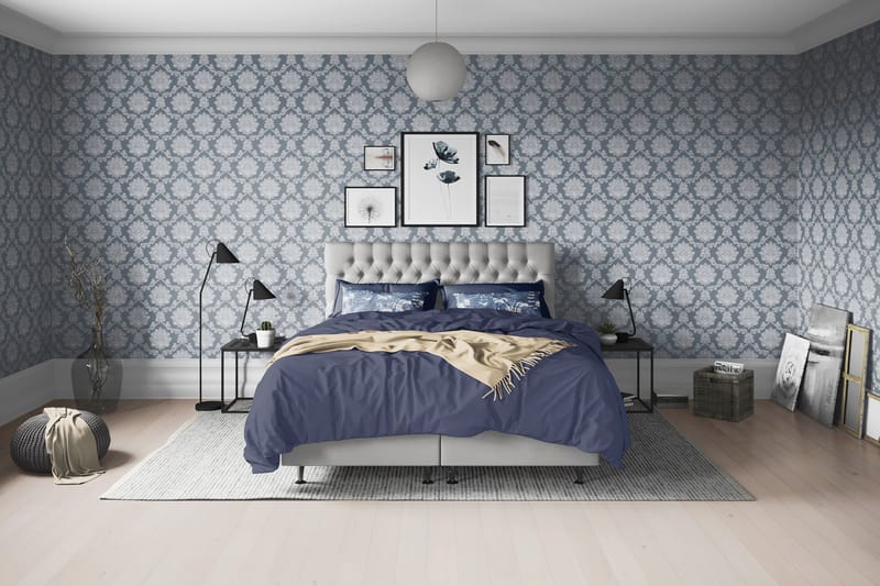 FLORENS Sängpaket 180x200 Fast + Madrasskydd - Ljusgrå - Möbler - Sovrum - Sängar - Komplett Sängpaket