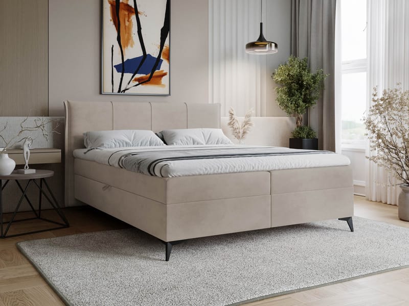 Florizel Sängpaket Kontinentalsäng 160x200 cm - Beige - Möbler - Sovrum - Sängar - Komplett Sängpaket
